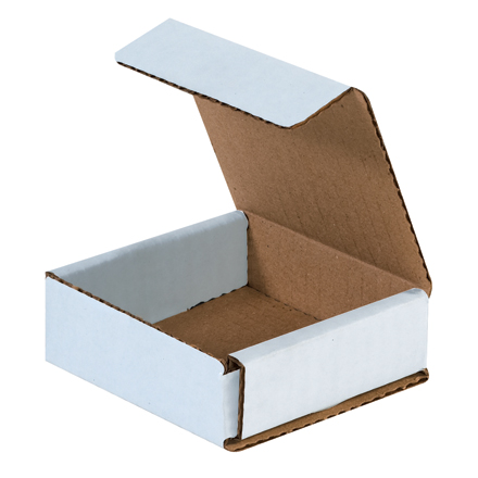 3 x 3 x 1" White Corrugated Mailers