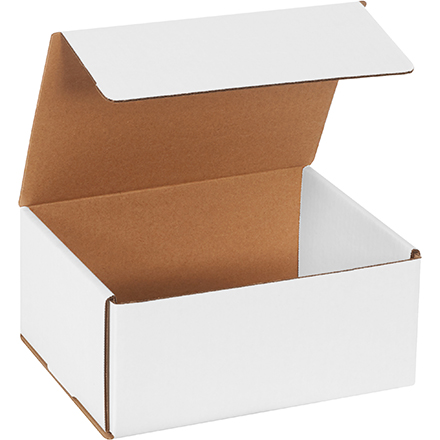 9 x 7 x 4" White Corrugated Mailers